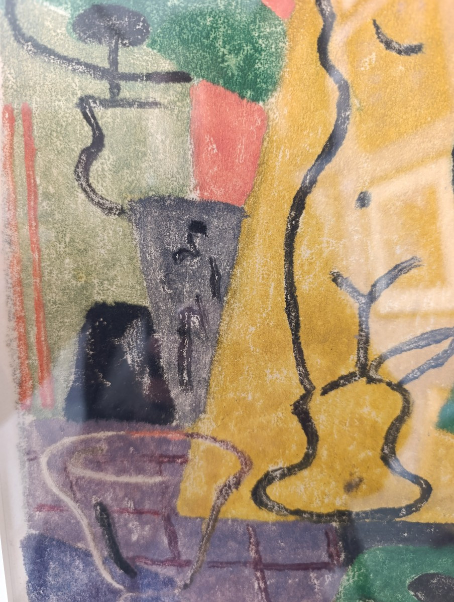 Albert Coste (1895-1985), Still Life With Bust, Pastel Signed On The Right, 51, Framed.-photo-3