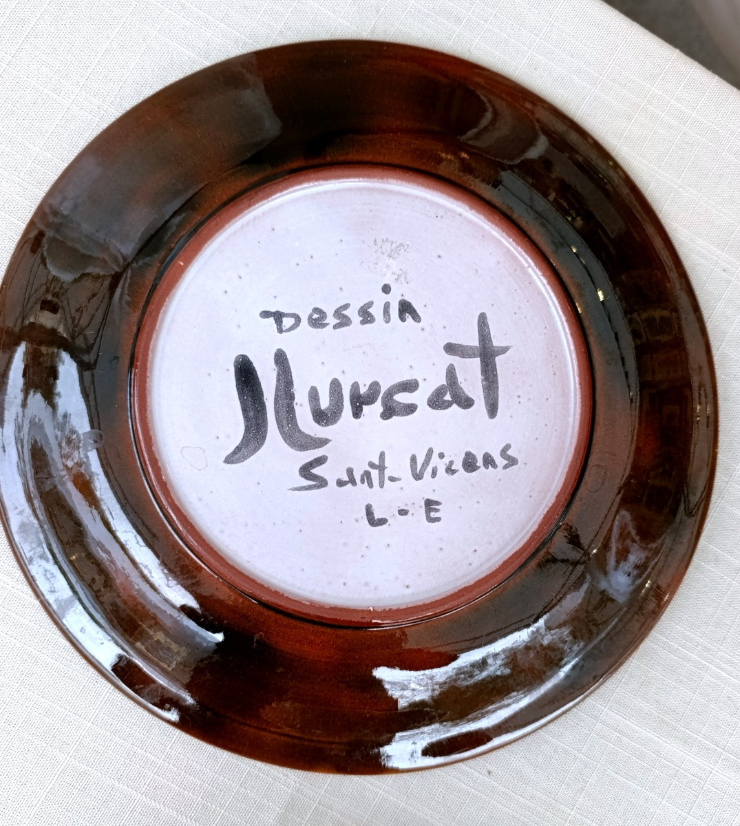 Jean Lurçat (1888-1966), Assiette En Céramique Au Décor d'animal, Sant Vicens, Années 50-photo-2