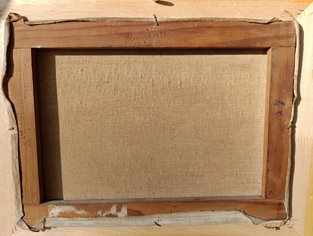 Henri Saint Clair (1899-1990), Bord de mer, huile sur toile signée, encadrée, année 1934-photo-4