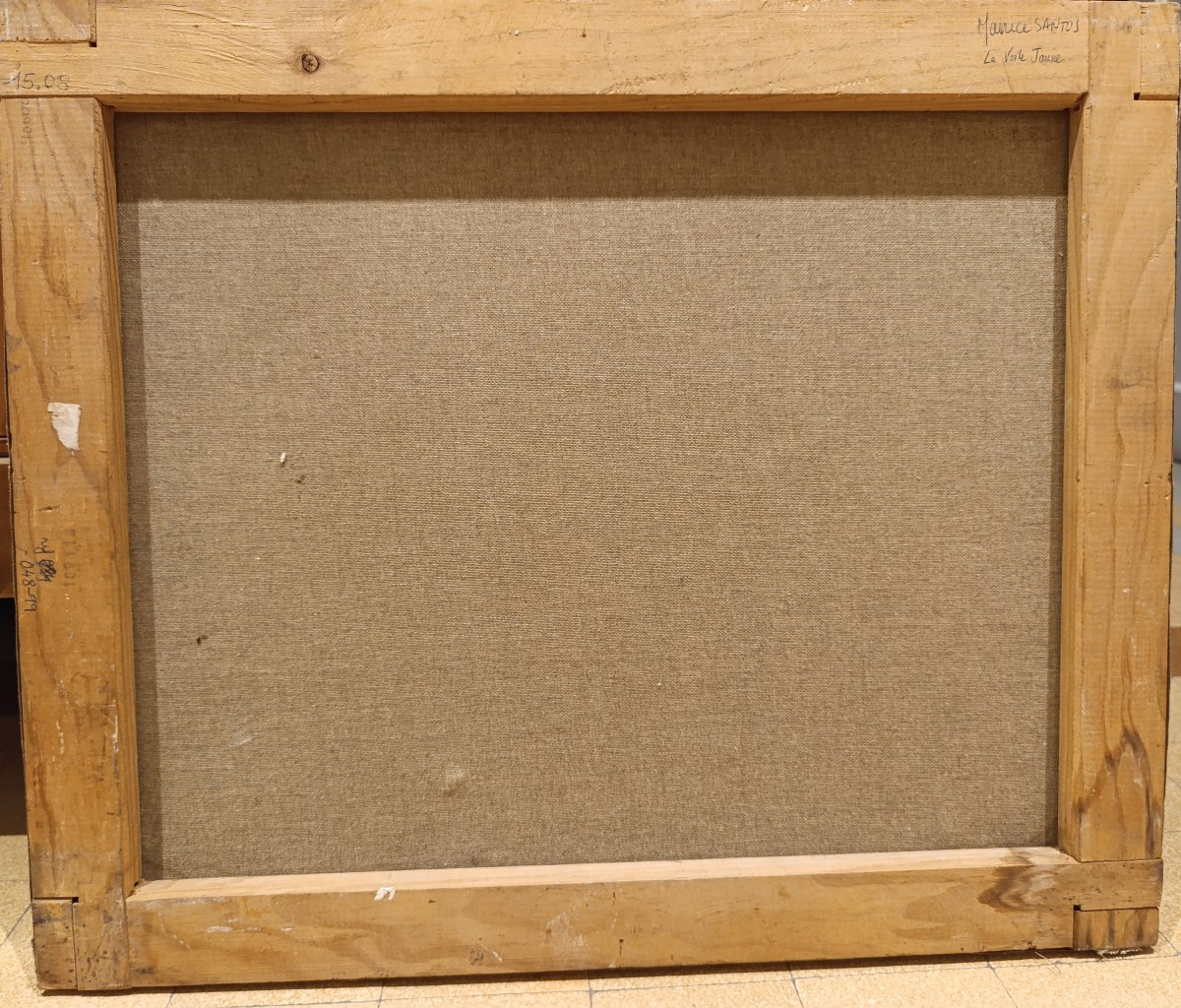 Maurice SANTOS (XXème), La voile jaune, huile sur toile signée à gauche-photo-2