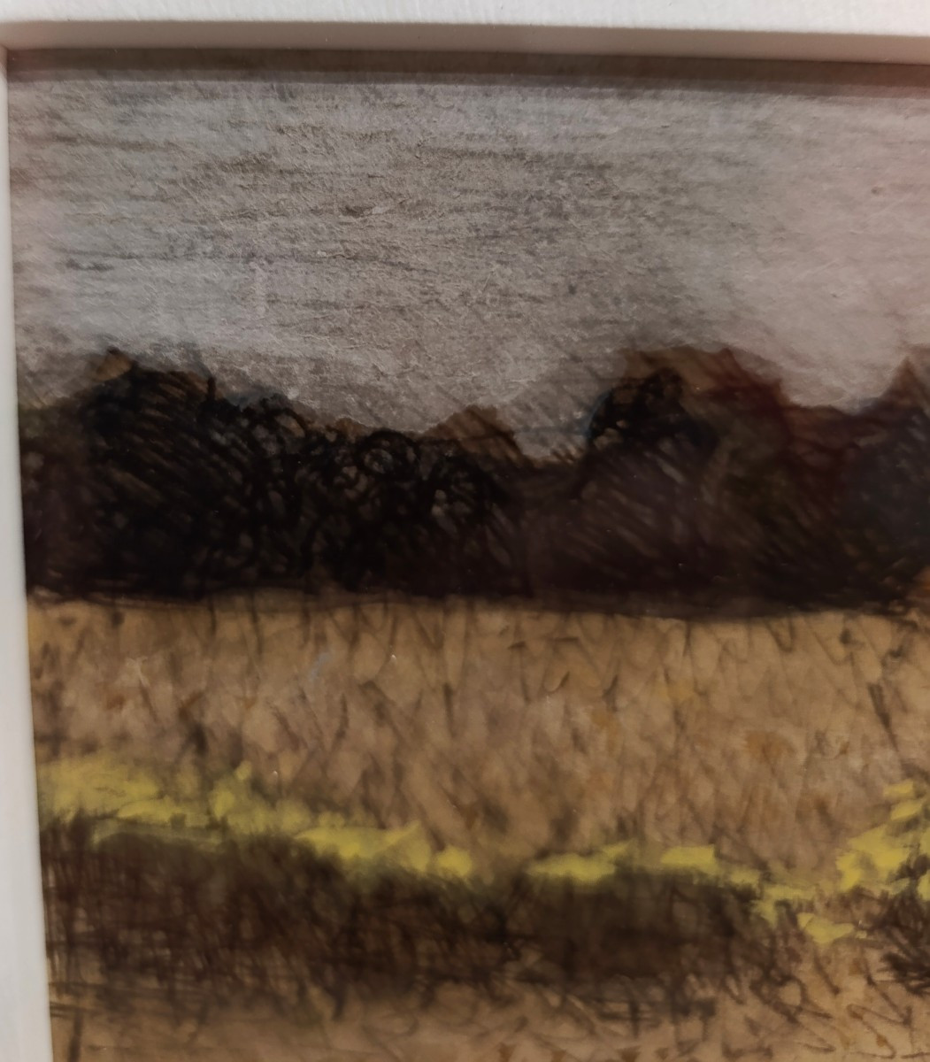 Jean-pierre Blanche (1927-2022), Rooftops In The Fields, Pastel On Paper, Signed, Framed-photo-3