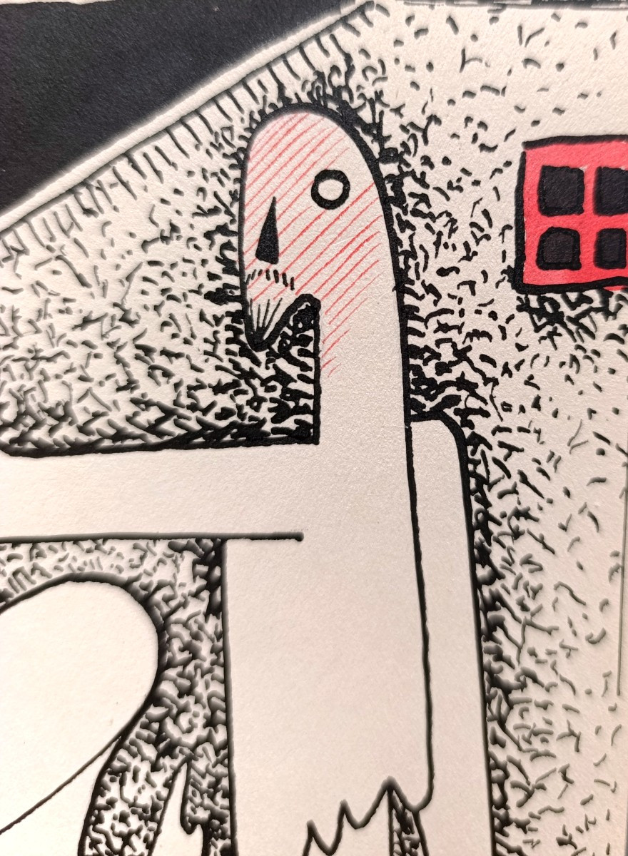 Raphael Arnal (1906-1963), The Christmas Nativity Scene, Ink On Paper, Signed, Framed, 1932-photo-2