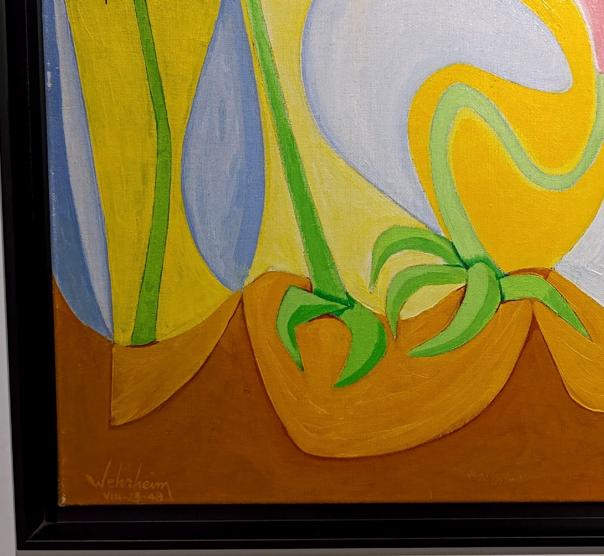 Bud Wehrheim (1910-2001), Wild Flowers, Oil On Canvas, Signed, Dated 1948, Framed-photo-2