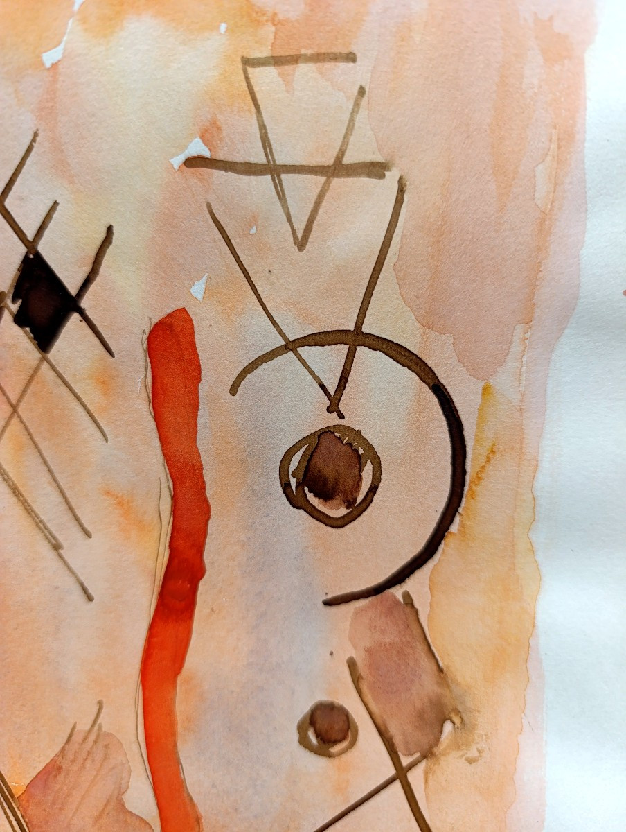 Albert Coste (1895-1985), Free Abstraction, Gouache Signed Right, 73, Framed.-photo-3