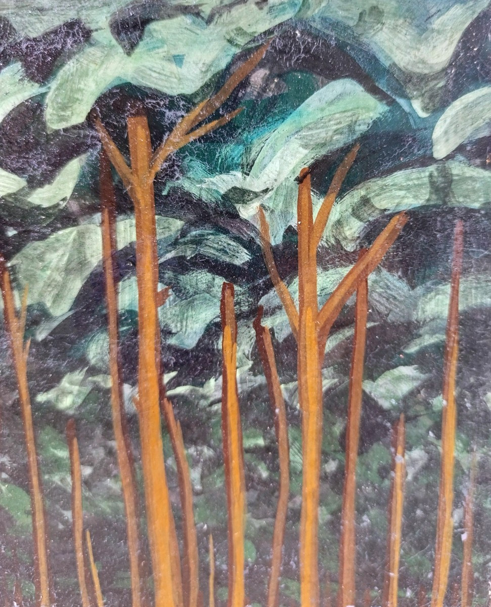 Raphael Arnal (1906-1963), La forêt, huile sur panneau, signée en bas à droite, vers 1947-photo-1