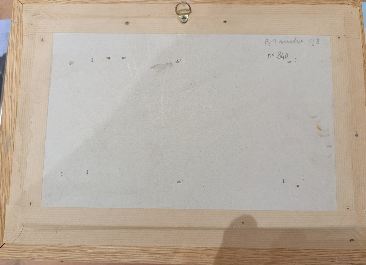 Jean-pierre Blanche (1927-2022), Two Pomegranates On A Blue Background, Oil On Canvas, Signed, Framed-photo-3