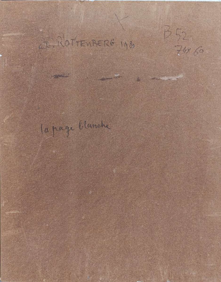 A. Rottenberg (1907-2000), The Blank Page, Oil On Panel, Signed-photo-1
