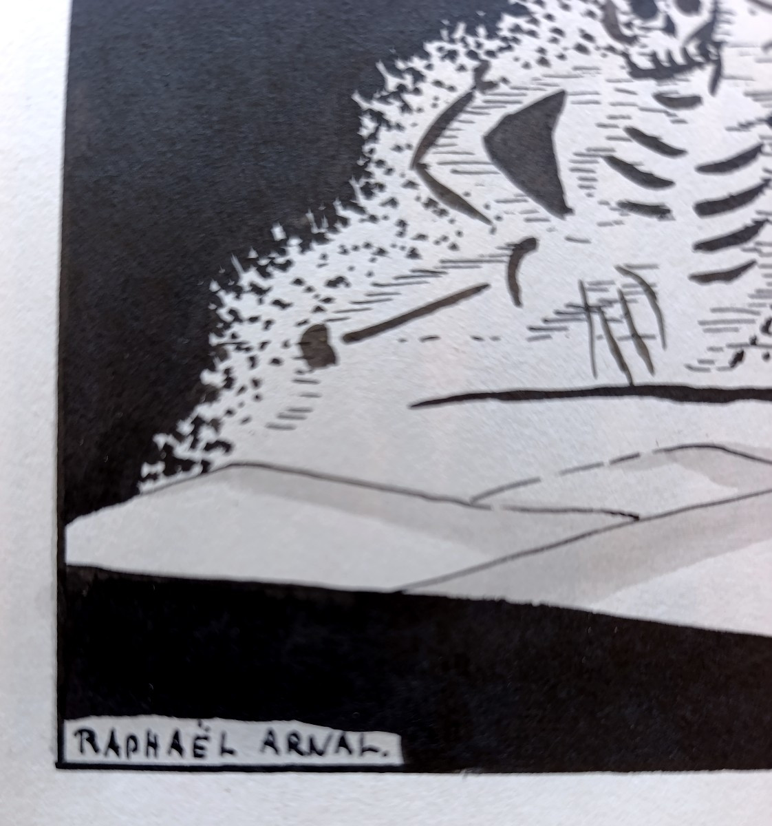 Raphael Arnal (1906-1963), Le Mirage, Ink On Paper, Signed, Framed, 1932-photo-2