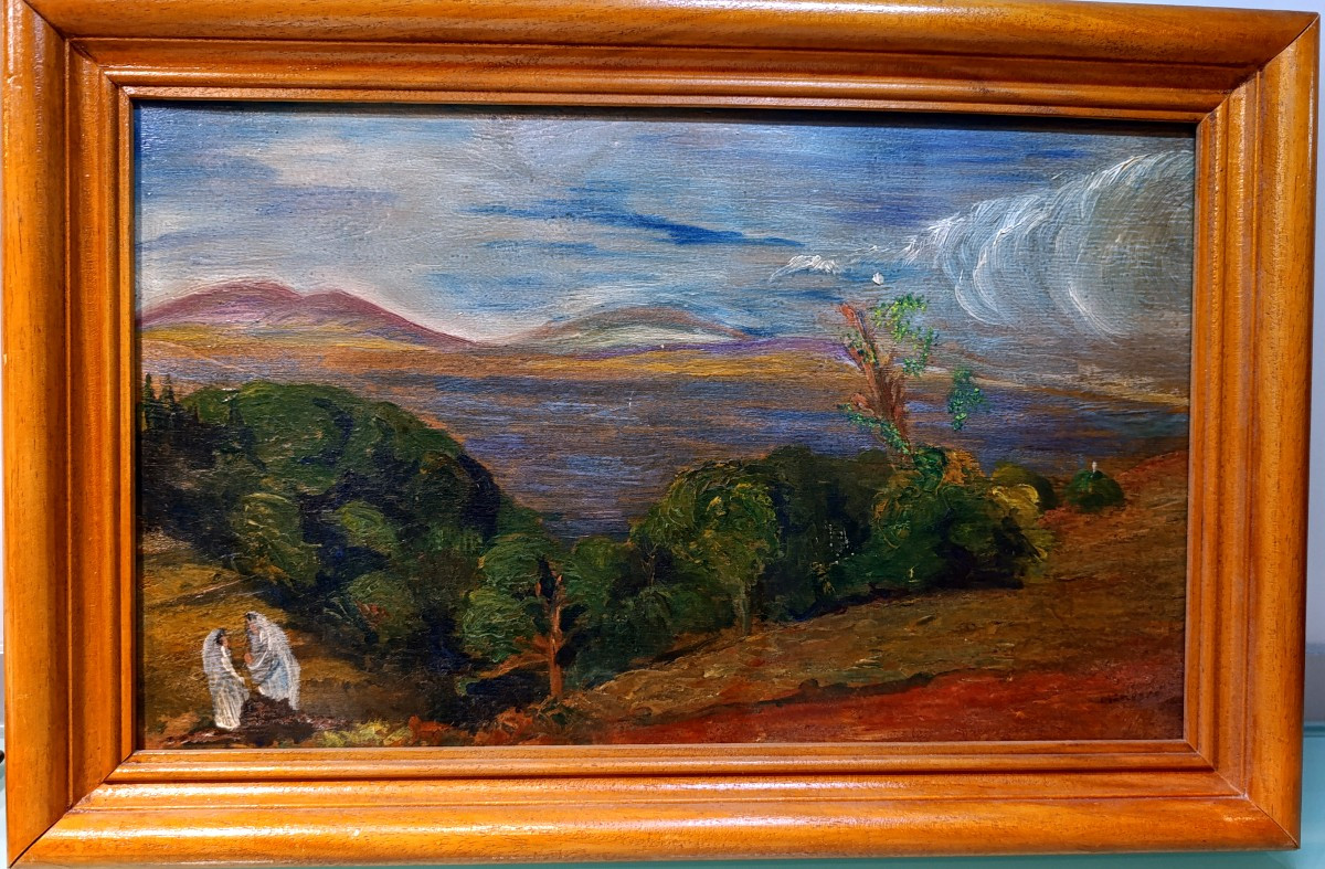 Azouaoui Mammeri (1890-1954), Paysage De Kabylie, Oil On Wood Signed, Framed-photo-4
