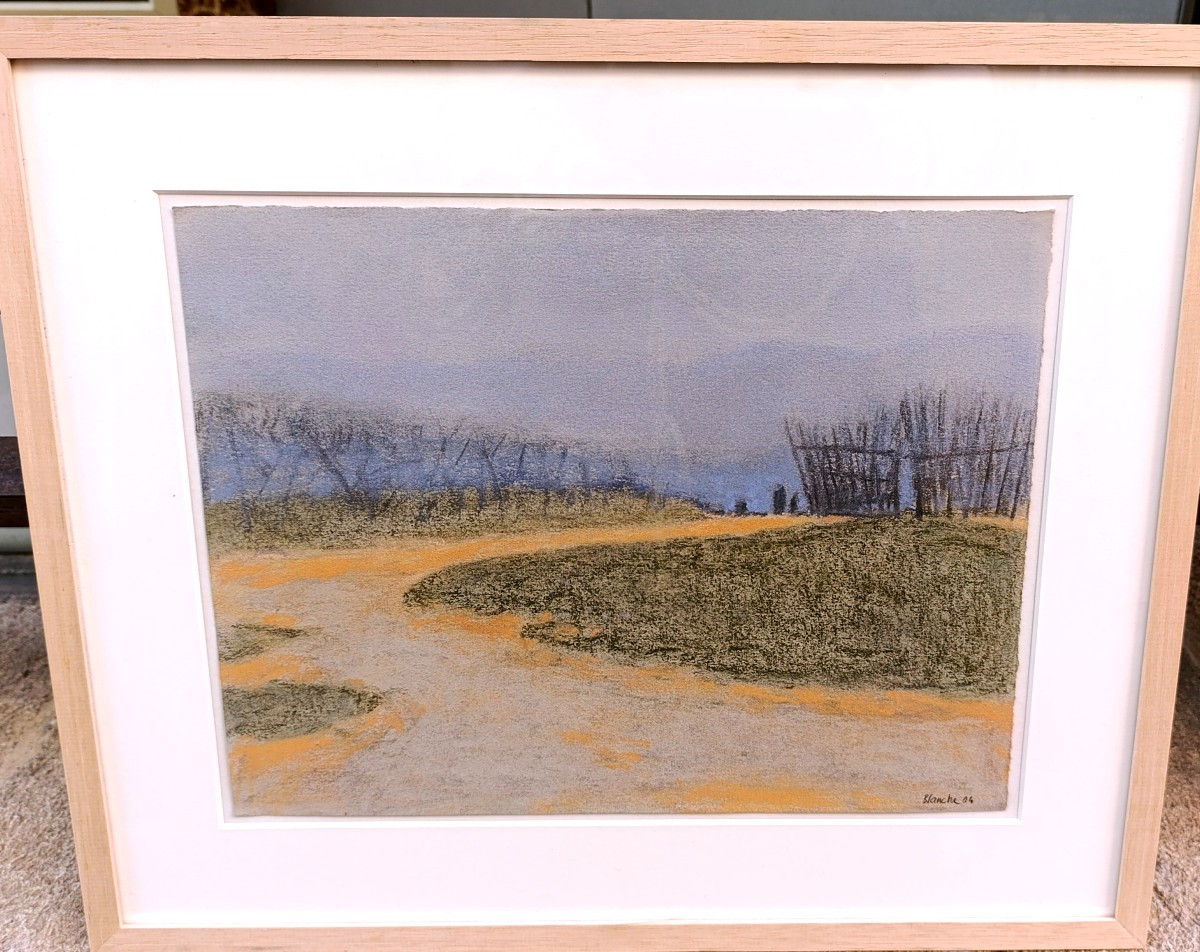 Jean-pierre Blanche (1927-2022), Coastal Palisade, Pastel On Paper, Signed, Framed-photo-3