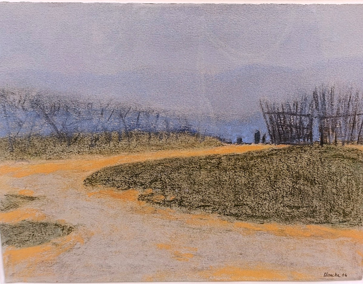 Jean-pierre Blanche (1927-2022), Coastal Palisade, Pastel On Paper, Signed, Framed