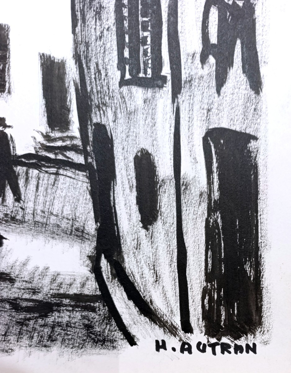 Henri Autran (1926-2007), Balade Au Village, Ink And Felt Pen On Paper, Signed-photo-2