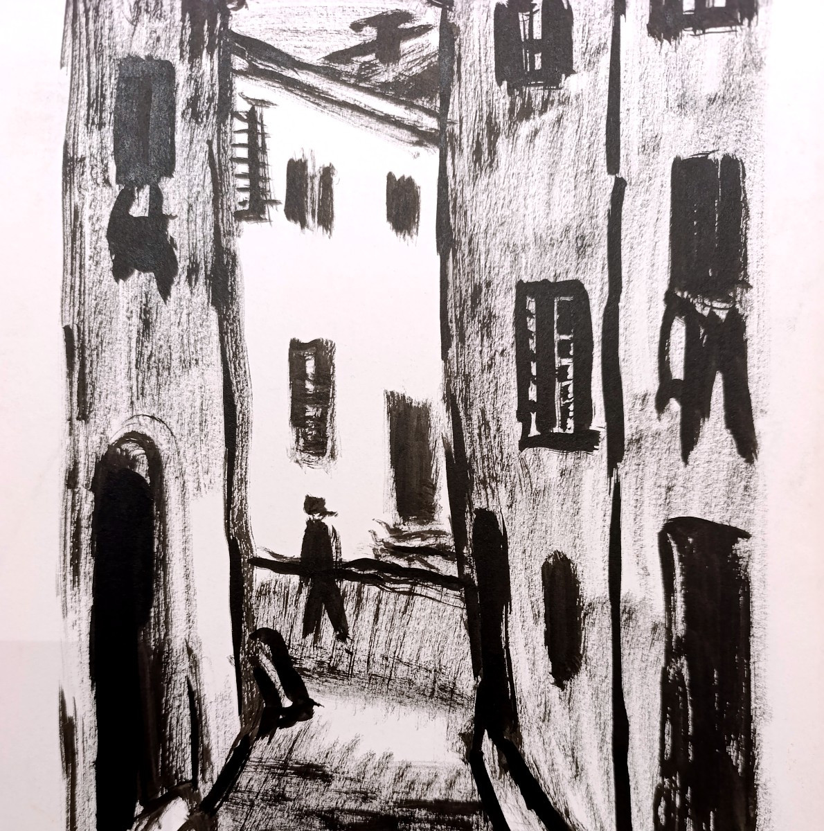 Henri Autran (1926-2007), Balade Au Village, Ink And Felt Pen On Paper, Signed-photo-3