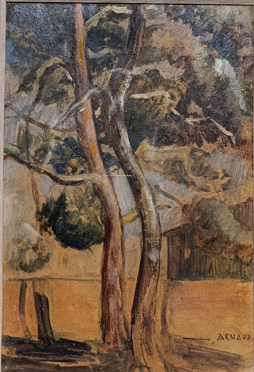 Marcel Arnaud (1877-1956), La Forêt, Oil On Cardboard, Signed, Framed