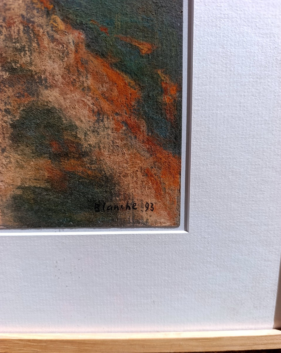 Jean-pierre Blanche (1927-), Paysage De La Crau, Pastel On Paper, Signed, Framed-photo-2