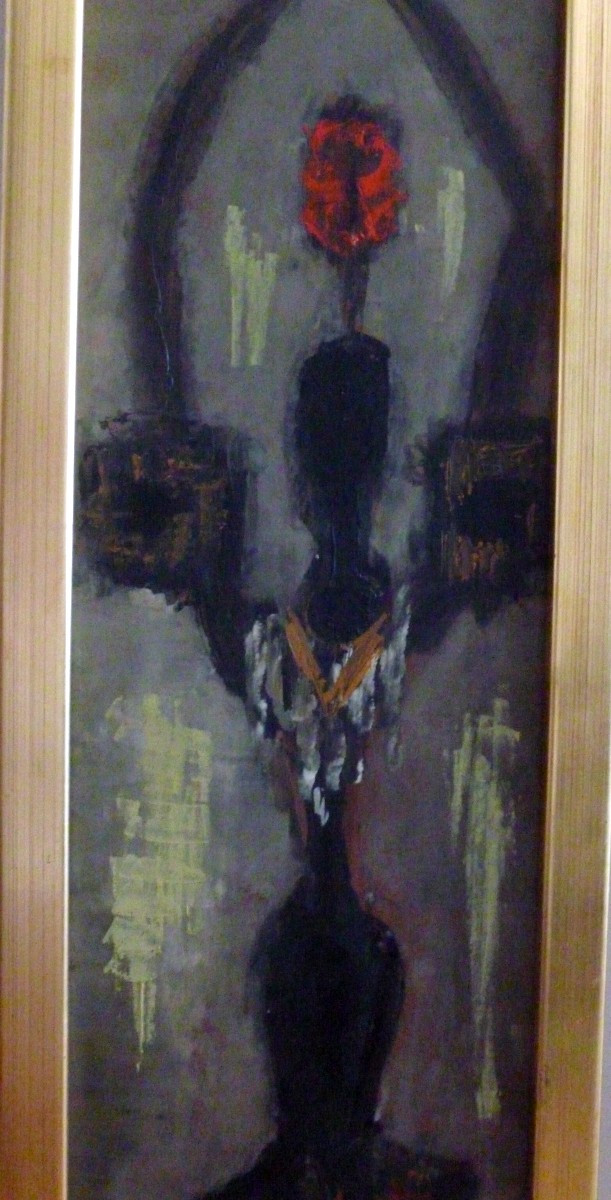 Charles Kiffer (1902-1992), La danseuse de Flamenco, huile sur carton, signée, encadrée-photo-2