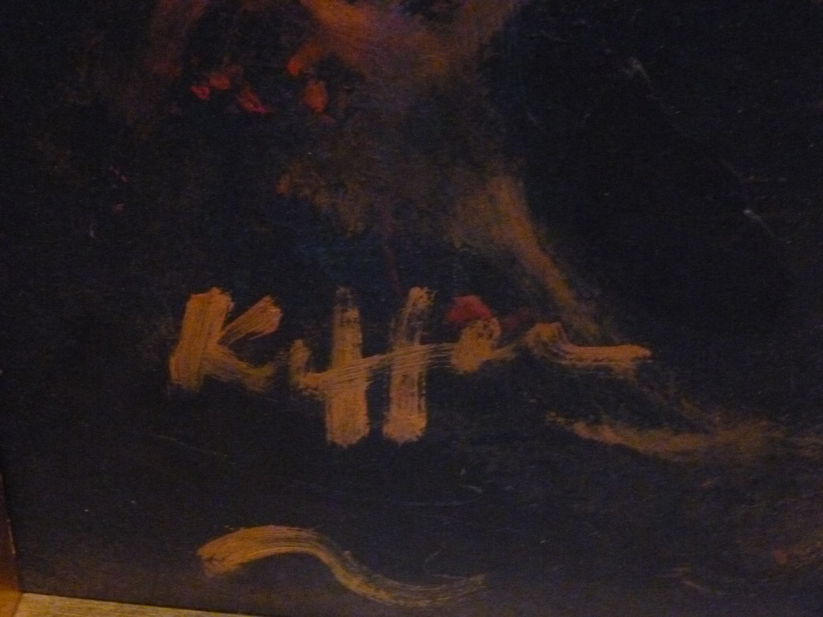 Charles Kiffer (1902-1992), La danseuse de Flamenco, huile sur carton, signée, encadrée-photo-3