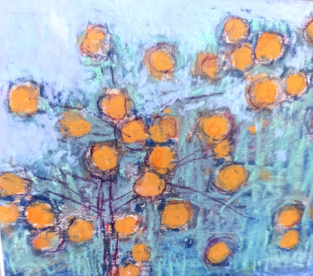 Jean-Pierre BLANCHE (1927-), Le plaqueminier, Pastel sur papier, signé, encadré-photo-2