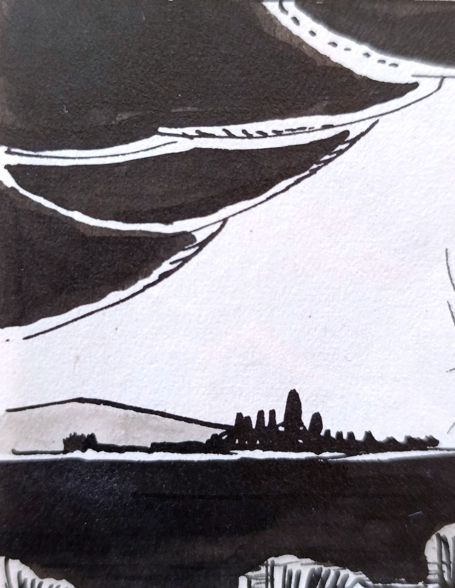 Raphael Arnal (1906-1963), Le vieux murier, Encre Sur Papier, Signée, Encadrée, 1932-photo-1