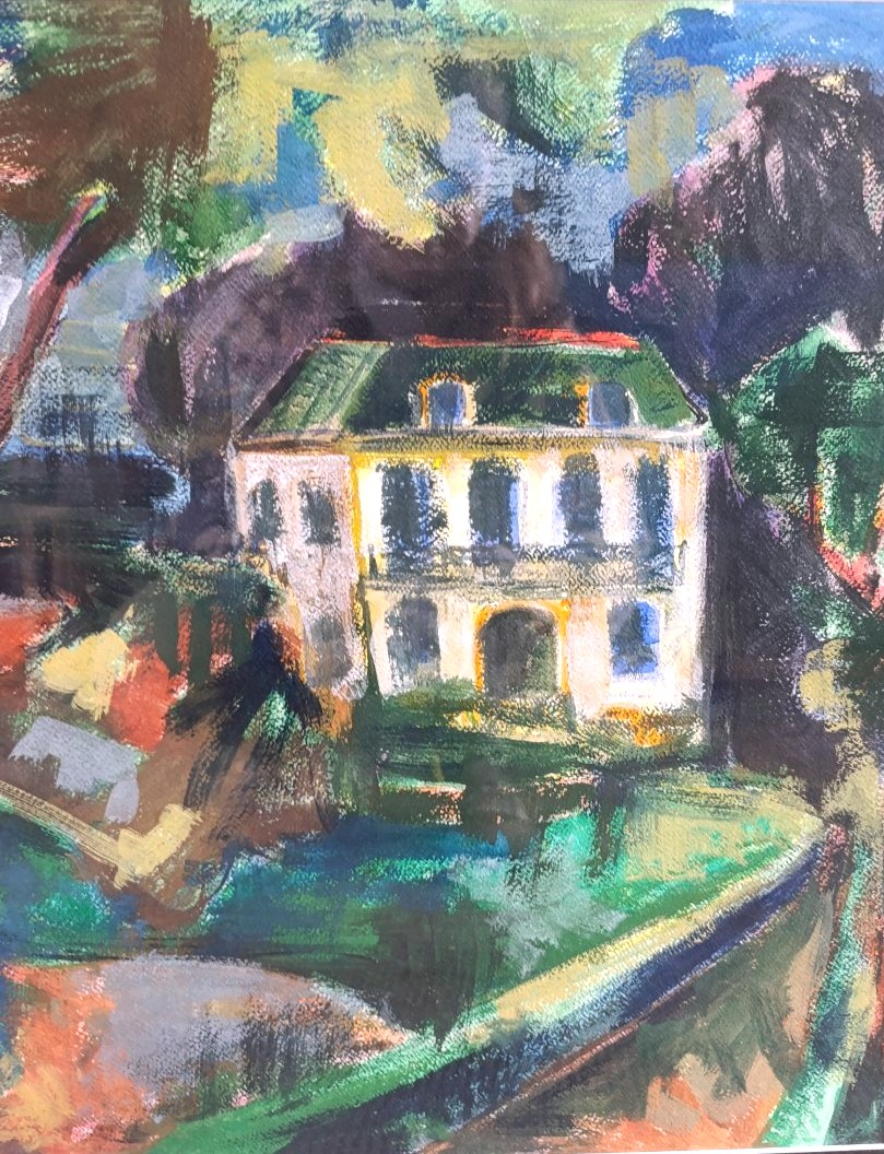 Raphael Arnal (1906-1963), Le Parc Des Andreis, Gouache On Paper, Signed, Dated 1947 On Back.-photo-4