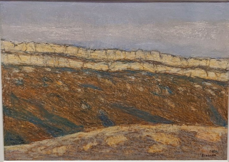 Jean-Pierre BLANCHE (1927-), Le plateau du Cengle, Pastel sur papier, signée à droite