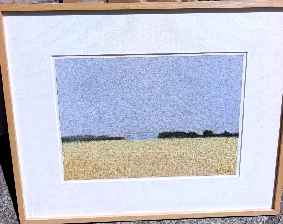 Jean-pierre Blanche (1927–), *les Herbes Hautes, Pastel On Paper, Signed, Framed-photo-2