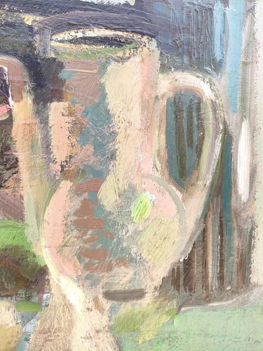 Besson (20th Arrondissement), Still Life, Signed Oil On Canvas, Framed. 1962-photo-2