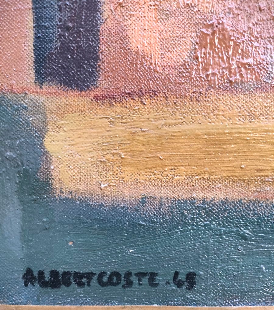 Albert Coste (1895-1985), Vue d'Aix-en-Provence, huile sur toile, 1945, signée-photo-2
