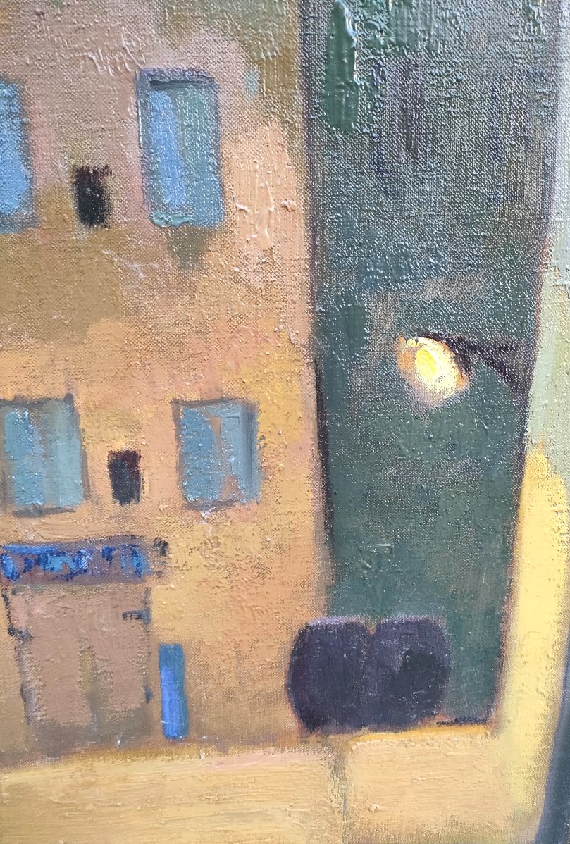 Albert Coste (1895-1985), Vue d'Aix-en-Provence, huile sur toile, 1945, signée-photo-4