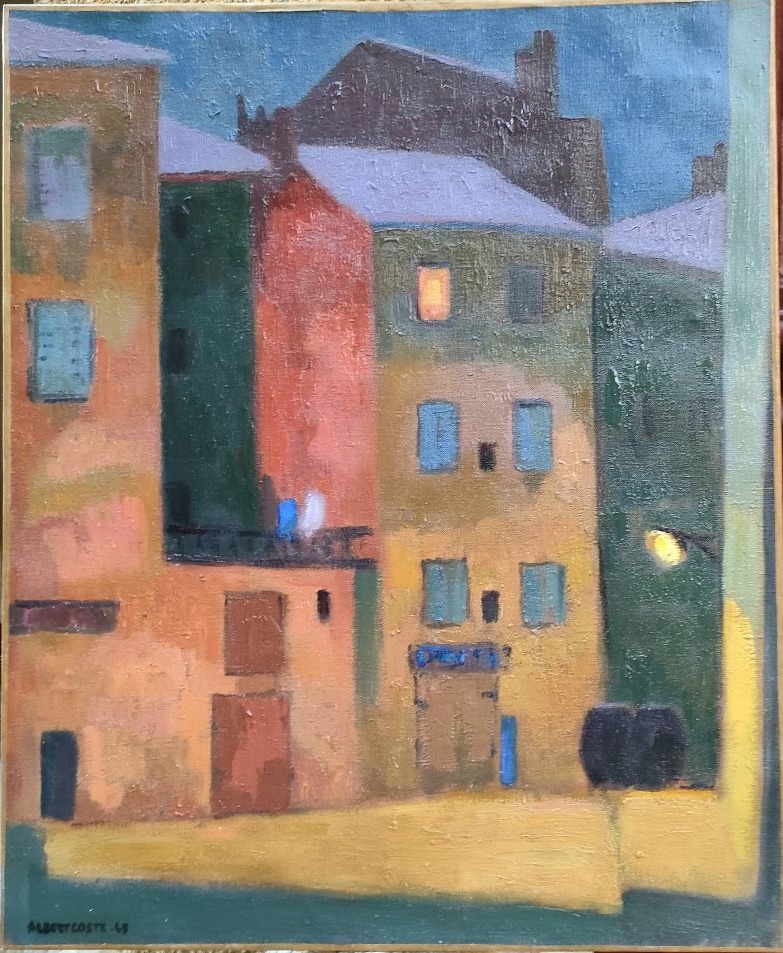 Albert Coste (1895-1985), Vue d'Aix-en-Provence, huile sur toile, 1945, signée