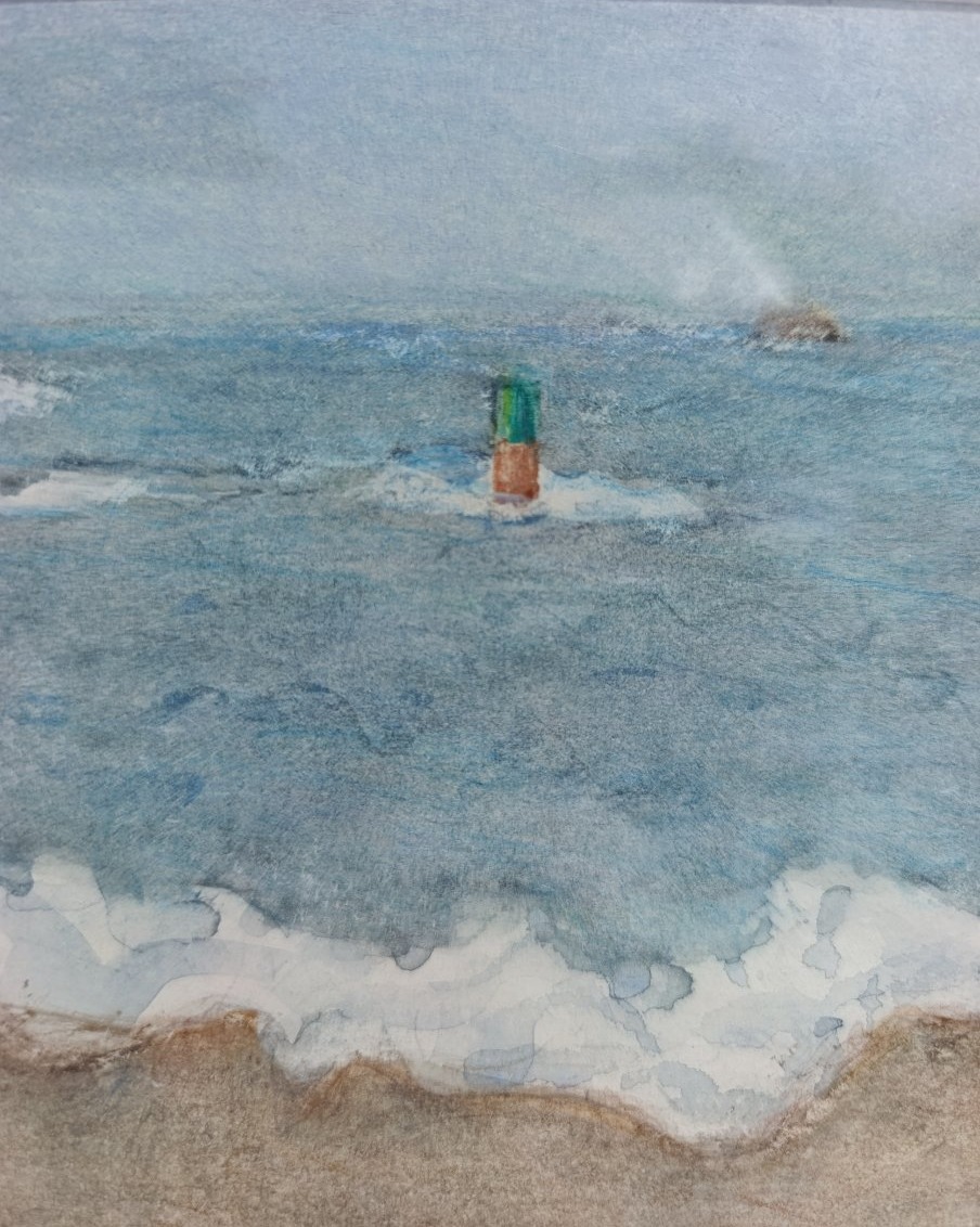 Jean-pierre Blanche (1927–), *the Green Beacon*, Pastel On Paper, Signed On The Right. Framed-photo-4