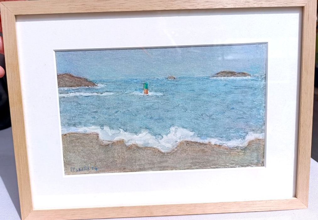 Jean-pierre Blanche (1927–), *the Green Beacon*, Pastel On Paper, Signed On The Right. Framed-photo-1