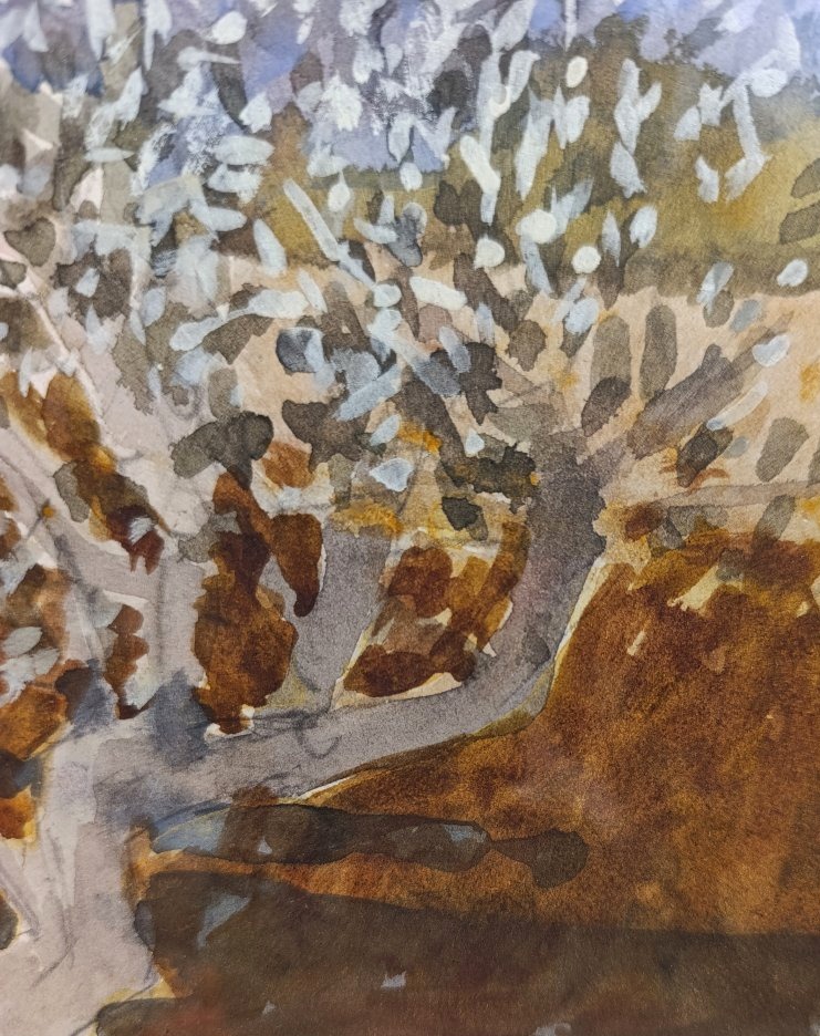 Jean-pierre Blanche (1927–2022), *the Olive Tree*, Watercolor On Paper, Signed On The Right, Framed-photo-3