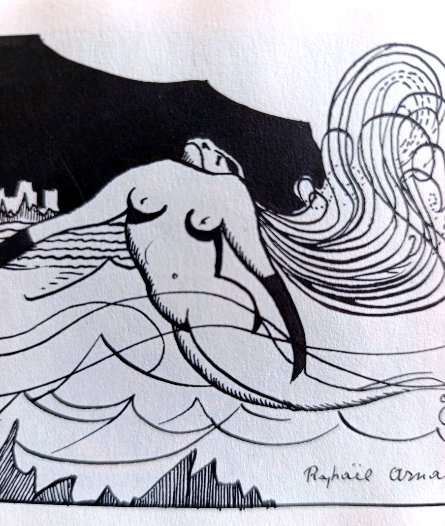 Raphael Arnal (1906–1963), *lueurs De La Nuit*, Ink On Paper, Signed, Framed, 1932-photo-3