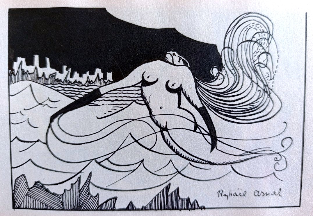 Raphael Arnal (1906–1963), *lueurs De La Nuit*, Ink On Paper, Signed, Framed, 1932