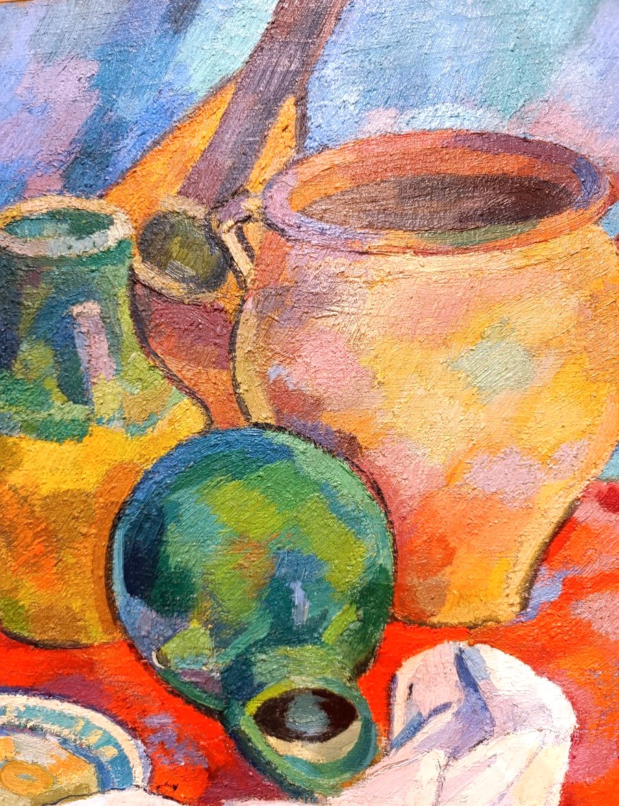 Pierre Ambrogiani (1907-1985), Les pichets sur la table, Huile Sur Toile Signée, encadré-photo-3