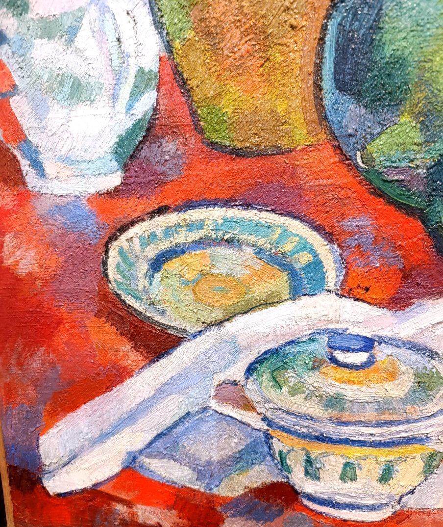 Pierre Ambrogiani (1907-1985), Les pichets sur la table, Huile Sur Toile Signée, encadré-photo-1