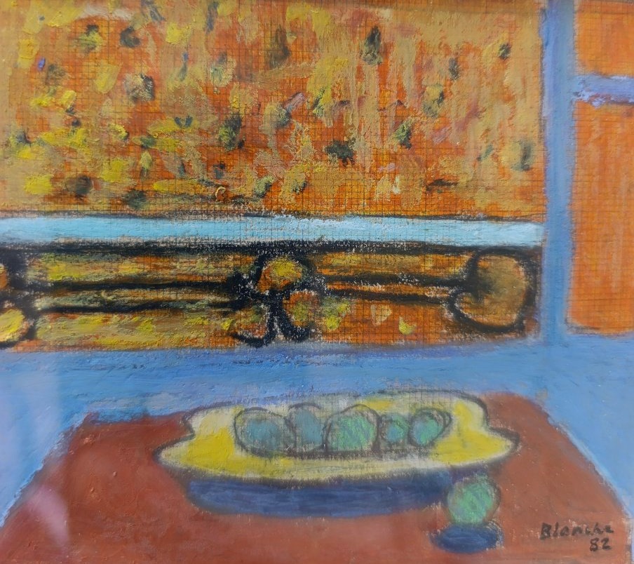 Jean-pierre Blanche (1927–), *small Window At Pont Rout*, Pastel On Paper, Signed, Dated 82, Framed-photo-3