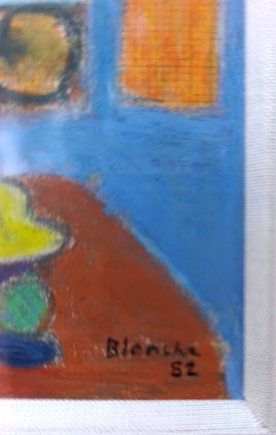 Jean-pierre Blanche (1927–), *small Window At Pont Rout*, Pastel On Paper, Signed, Dated 82, Framed-photo-1