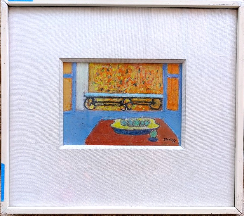 Jean-pierre Blanche (1927–), *small Window At Pont Rout*, Pastel On Paper, Signed, Dated 82, Framed-photo-3
