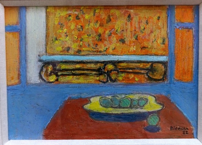 Jean-pierre Blanche (1927–), *small Window At Pont Rout*, Pastel On Paper, Signed, Dated 82, Framed