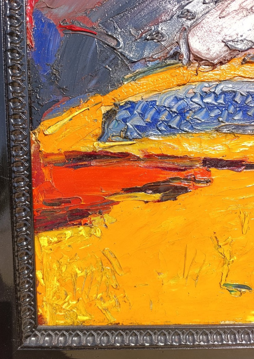 Pierre Ambrogiani (1907-1985), Paysage de montagne, Huile Sur Toile Signée, encadrée-photo-2
