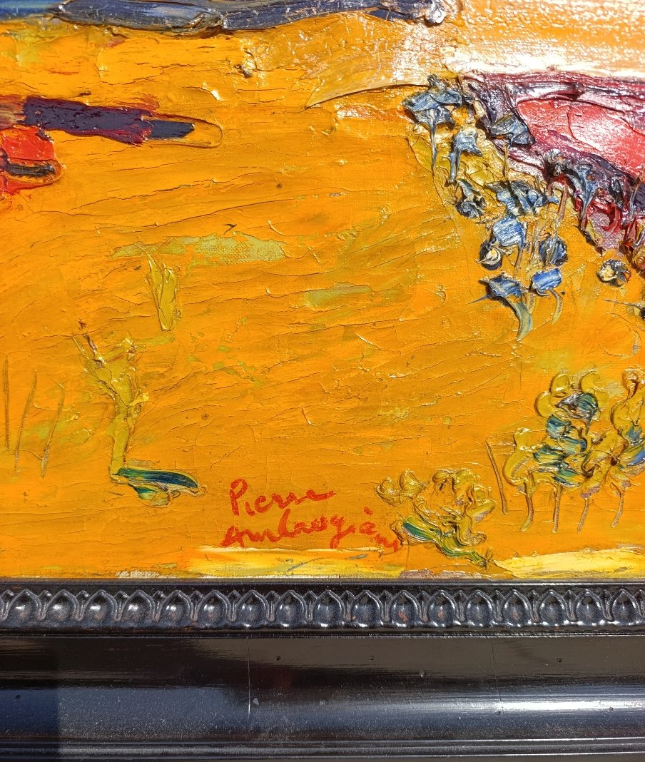 Pierre Ambrogiani (1907-1985), Paysage de montagne, Huile Sur Toile Signée, encadrée-photo-1