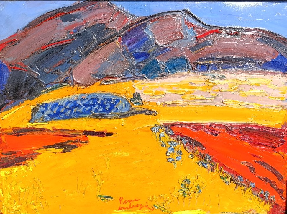 Pierre Ambrogiani (1907-1985), Paysage de montagne, Huile Sur Toile Signée, encadrée