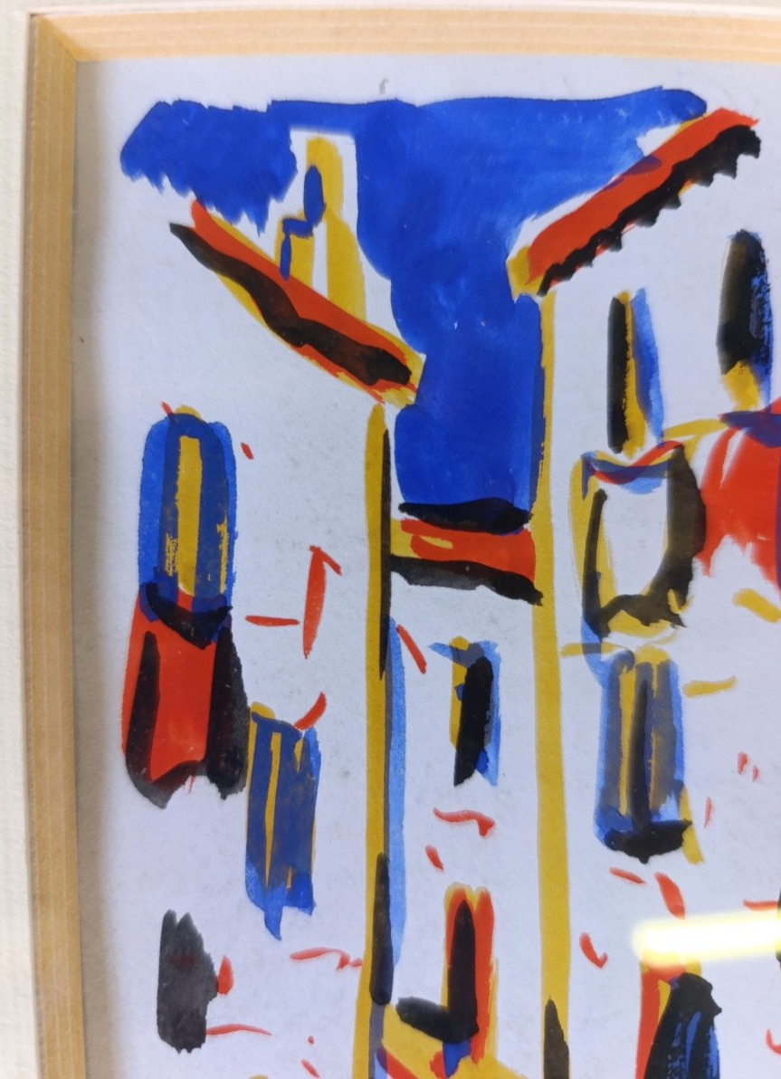 Henri Autran (1926–2007), Alley In Marseille, Gouache On Paper, Signed, Framed-photo-2