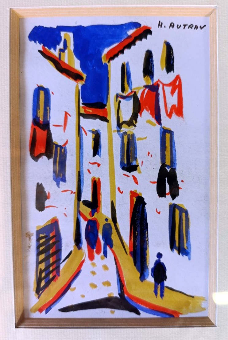 Henri Autran (1926–2007), Alley In Marseille, Gouache On Paper, Signed, Framed