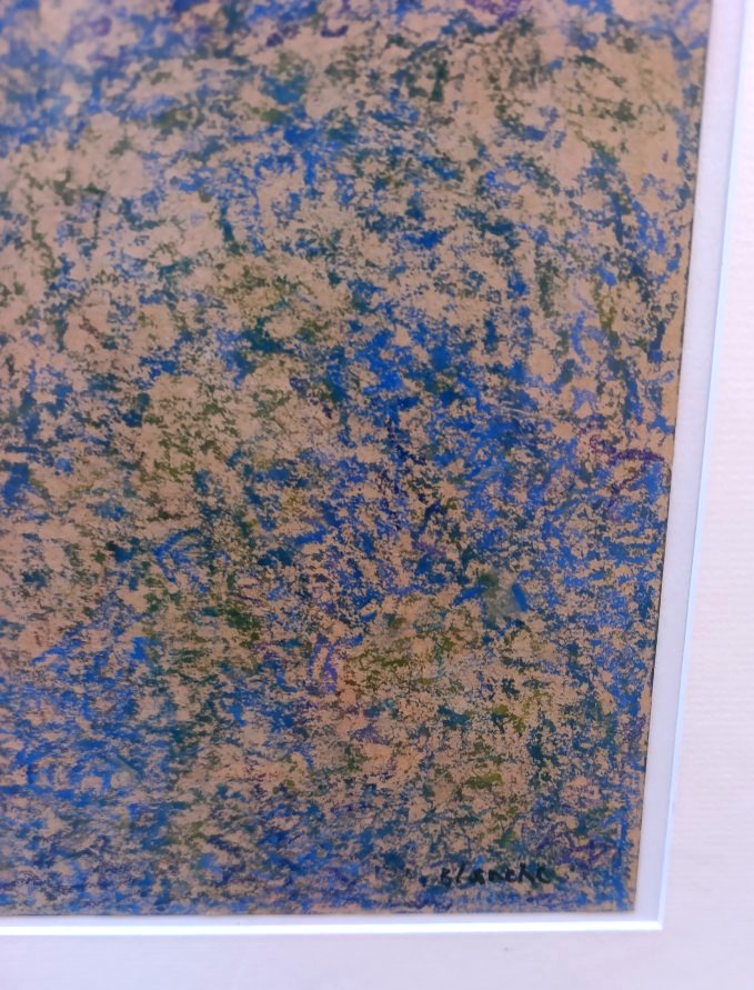 Jean-pierre Blanche (20th), Sainte Victoire, Signed Pastel On Paper, Framed-photo-2