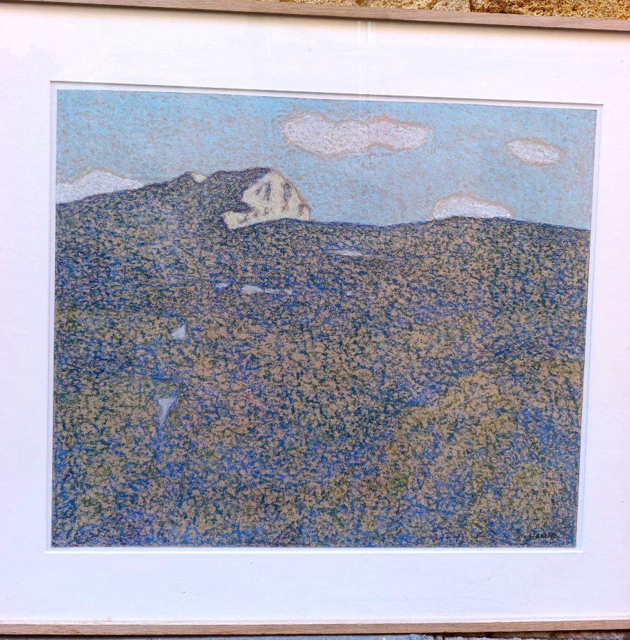 Jean-pierre Blanche (20th), Sainte Victoire, Signed Pastel On Paper, Framed-photo-3