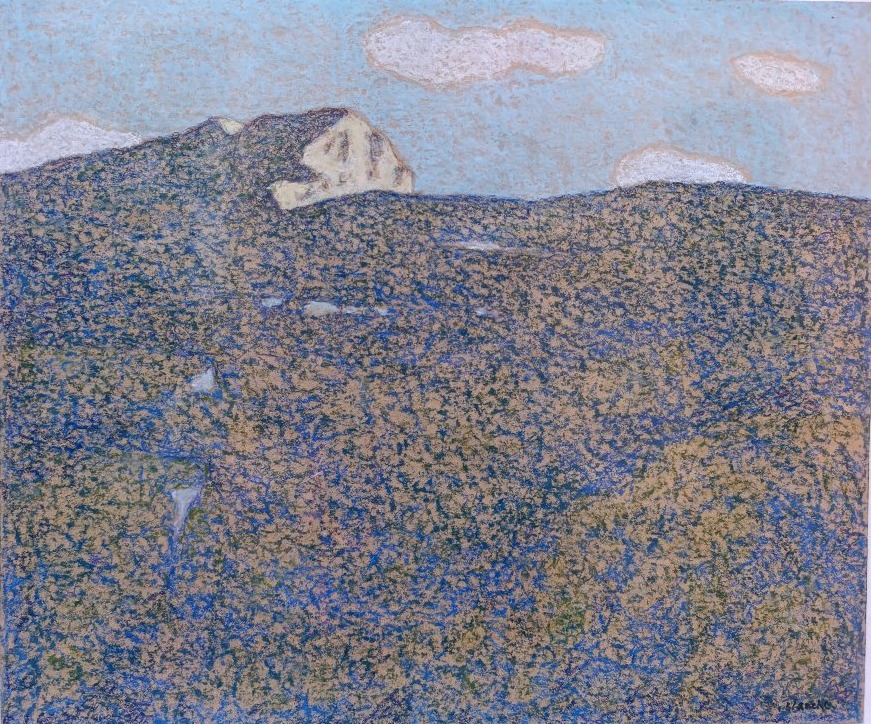 Jean-pierre Blanche (20th), Sainte Victoire, Signed Pastel On Paper, Framed