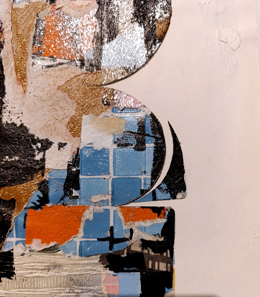 Michel Bepoix (1937–), Abstract Composition, Collage And Ink On Paper, Signed, Dated 66-photo-1